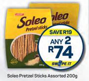 Soleo Pretzel Sticks Assorted-Any 2 x 200g