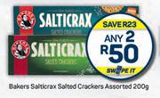 Bakers Salticrax Salted Crackers Assorted-Any 2 x 200g