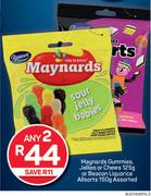Maynards Gummies, Jellies Or Chews 125g Or Beacon Liquorice Allsorts 150g Assorted-Any 2