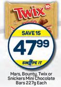 Mars, Bounty, Twix Or Snickers Mini Chocolate Bars-227g Each