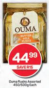 Ouma Rusks Assorted-450g/500g Each