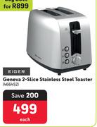 Eiger Geneva 2-Slice Stainless Steel Toaster 466452