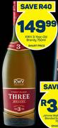 KWV 3 Year Old Bbrandy-750ml