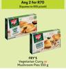 Fry's Vegetarian Curry Or Mushroom Pies-For Any 2 x 350g