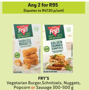 Fry's Vegetarian Burger, Schnitzels, Nuggets, Popcorn Or Sausage-For Any 2 x 300g-500g