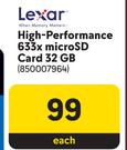 Lexar High Performance 633x Micro SD Card 32GB