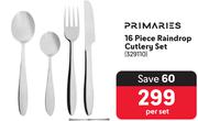Primaries 16 Piece Raindrop Cutlery Set-Per Set