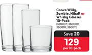 Cnova Willy, Zombie, Hiball Or Whisky Glasses 10 Pack-Per 10 Pack