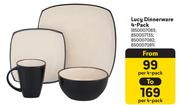 Lucy 4 Pack Dinnerware-Each