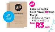 Game Exercise Books Feint/Quad Or Irish Margin-Each