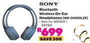 Sony Bluetooth Wireless On Ear Headphones WH-CH520LZE