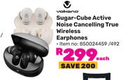 Volkano Sugar Cube Active Noise Cancelling True Wireless Earphones-Each