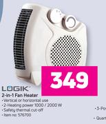 Logik 2 In 1 Fan Heater
