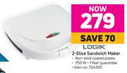Logik 2 Slice Sandwich Maker