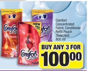 Comfort Concentrated Fabric Conditioner Refill Pouch-3 x 800ml
