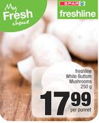 Spar Freshline White Button Mushrooms-250g Per Punnet
