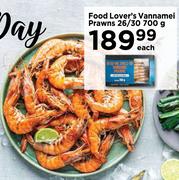 Food Lover's Vannamei Prawns 26/30-700g Each