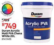 Duram Acrylic Matt PVA Chena (White)-20Ltr