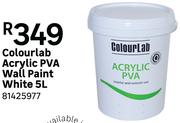 Colourlab Acrylic PVA Wall Paint (White)-5Ltr