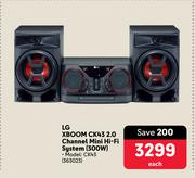LG XBoom CK43 2.0 Channel Mini Hi-Fi System(300W) CK43