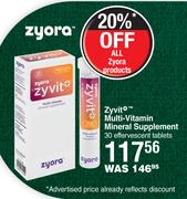 Zyora Zyvit Multi-Vitamin Mineral Supplement-30 Effervescent Tablets