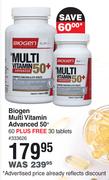 Biogen Multi Vitamin Advanced (50+)-60 Plus Free 30 Tablets