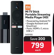 MI TV Stick Portable Streaming Media Player (HD)