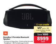 JBL Boom Box 3 Portable Bluetooth Speaker