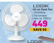 Logik 40cm Desk Fan
