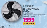 Logik 50cm High Velocity Wall Fan