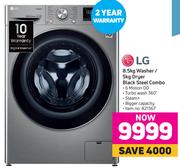 LG 8.5Kg Washer/5Kg Dryer (Black Steel) Combo