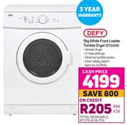 Defy 5Kg White Front Loader Tumble Dryer DTD258