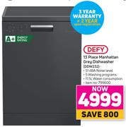 Defy 13 Place Manhattan Grey Dishwasher DDW232