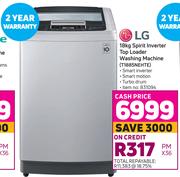 LG 18Kg Spirit Inverter Top Loader Washing Machine T1885NEHTE