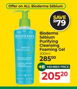 Bioderma Sebium Purifying Cleansing Foaming Gel-200ml
