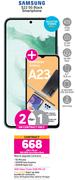 Samsung S22 5G Black Smartphone + Samsung Galaxy A23-On 1GB Red Core More Data