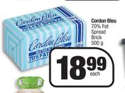 Cordon Bleu 70% Fat Spread Brick-500g Each