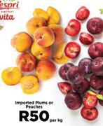 Imported Plums Or Peaches-Per Kg