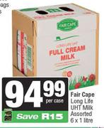 Fair Cape Long Life UHT Milk Assorted-6 x 1L Per Case