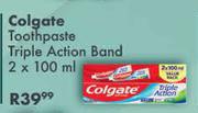 Colgate Toothpaste Triple Action Band-2 x 100ml