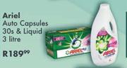 Ariel Auto Capsules 30s & Liquid 3L