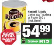 Nescafe Ricoffy Coffee In A Tin 250g Or Pouch 280g-Each