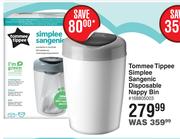 Tommee Tippee Simplee Sangenic Disposable Nappy Bin