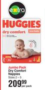 Huggies Dry Comfort Nappies Jumbo Pack-Per Pack 