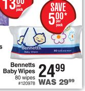 Bennetts Baby Wipes-80 Wipes