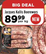 Jacques Kallis Boerewors-Per Kg