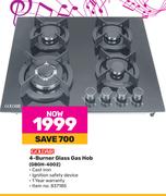 Goldair 4 Burner Glass Gas Hob GBGH-4002
