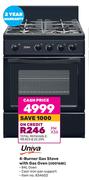 Univa 4 Burner Gas Stove With Gas Oven UG016BI