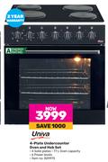 Univa 4 Plate Undercounter Oven & Hob Set