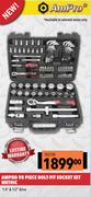 Ampro 98 Piece Bolt Fit Socket Set Metric 1/4" & 1/2" Drive T52720